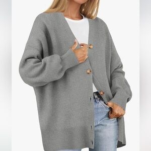 ZESICA Women's Casual Long Sleeve Cardigan V Neck Button Down Open Front Knit
